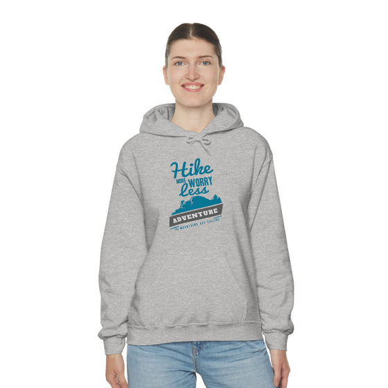 Chill Stitch – Hike More Worry Less - Unisex Hooded Hoodie Sweatshirt – Embrace Your Vibe
