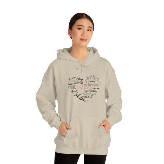 Chill Stitch – Mom Heart Descriptions - Unisex Hooded Hoodie Sweatshirt – Embrace Your Vibe