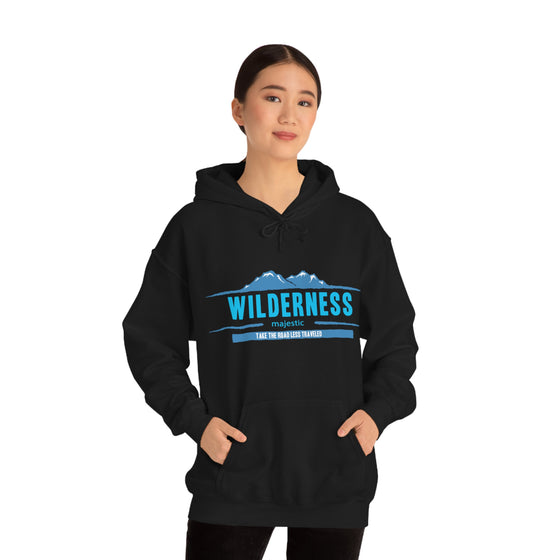 Chill Stitch – Wilderness Road Less Traveled - Unisex Hooded Hoodie Sweatshirt – Embrace Your Vibe