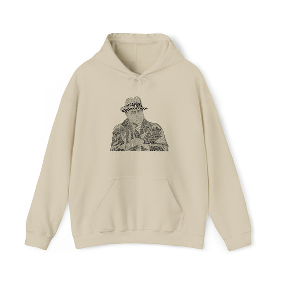 Al Capone | Unisex Hooded Hoodie Sweatshirt | Embrace Your Vibe | Calligram Word Design