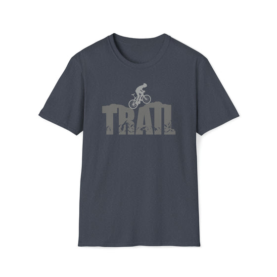 Bike Shirt | MTB Bike Trail Mountain Biking Word Graphic | Unisex Soft style T-Shirt Tee