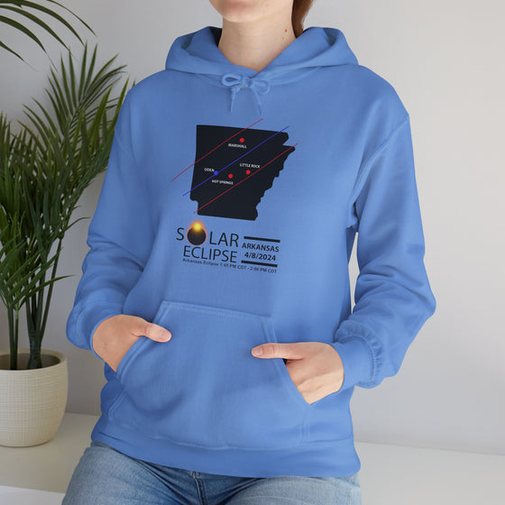 ARKANSAS Total Solar Eclipses April 8  2024  Total Eclipse | Unisex Hooded Hoodie Sweatshirt | Embrace Your Vibe |  Astronomy