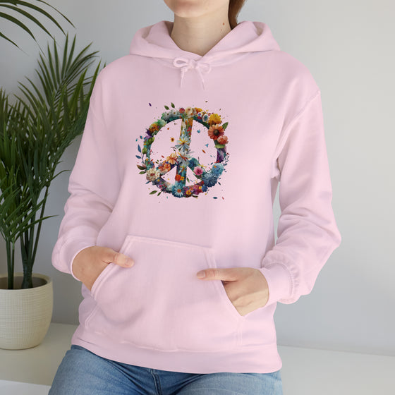 Flower Piece Symbol Sweatshirt | V3 Watercolor | Unisex Hooded Hoodie Sweatshirt