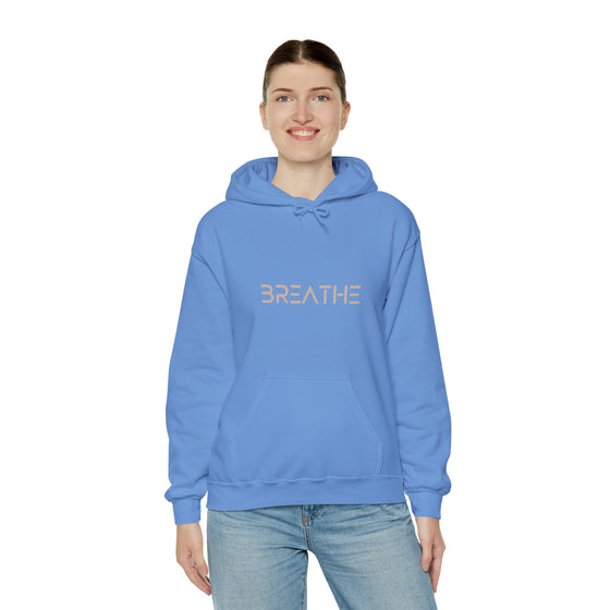 BREATH Relaxation Self Care Meditation Yoga | Unisex Hooded Hoodie Sweatshirt | Embrace Your Vibe