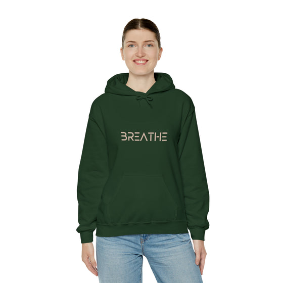 BREATH Relaxation Self Care Meditation Yoga | Unisex Hooded Hoodie Sweatshirt | Embrace Your Vibe