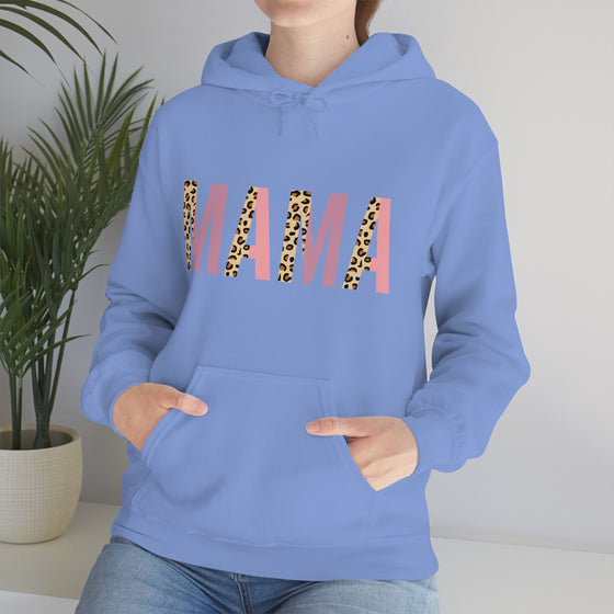 Chill Stitch – Mama Leopard - Unisex Hooded Hoodie Sweatshirt – Embrace Your Vibe