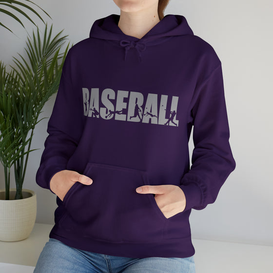 Baseball Silhouette Sport | Unisex Hooded Hoodie Sweatshirt | Embrace Your Vibe