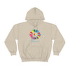 Chill Stitch – Sunflower Rainbow Peace - Unisex Hooded Hoodie Sweatshirt – Embrace Your Vibe