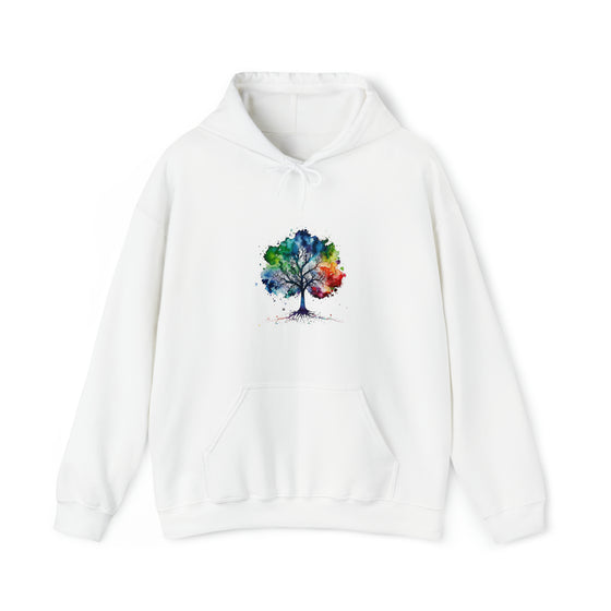 Lake Hoodie | Tree of Life Watercolor Color Burst V3 | Unisex Hooded Hoodie Sweatshirt