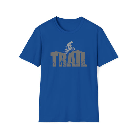 Bike Shirt | MTB Bike Trail Mountain Biking Word Graphic | Unisex Soft style T-Shirt Tee