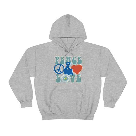 Chill Stitch – Peace & Love - Unisex Hooded Hoodie Sweatshirt – Embrace Your Vibe