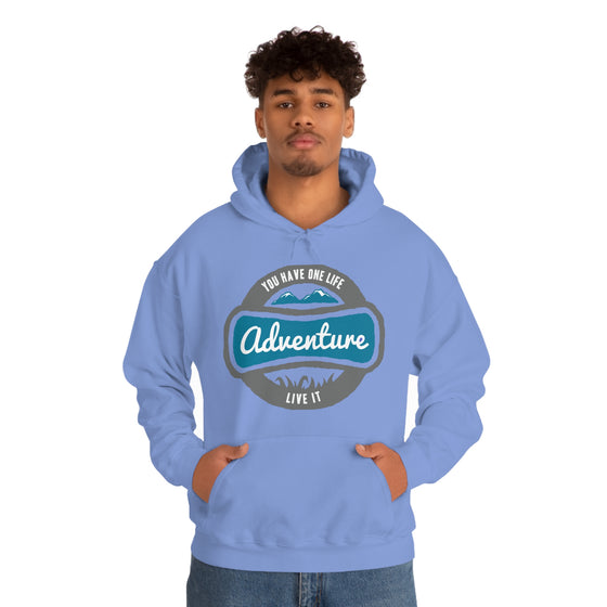 Chill Stitch – One Life Adventure Live It - Unisex Hooded Hoodie Sweatshirt – Embrace Your Vibe