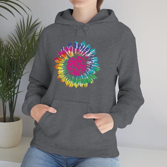 Chill Stitch – Girl Power Tie-Dye - Unisex Hooded Hoodie Sweatshirt – Embrace Your Vibe