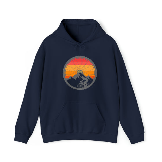 Bike Shirt | MTB Bike Tire Silhouette Mountain Biking  |  Unisex Hooded Hoodie Sweatshirt