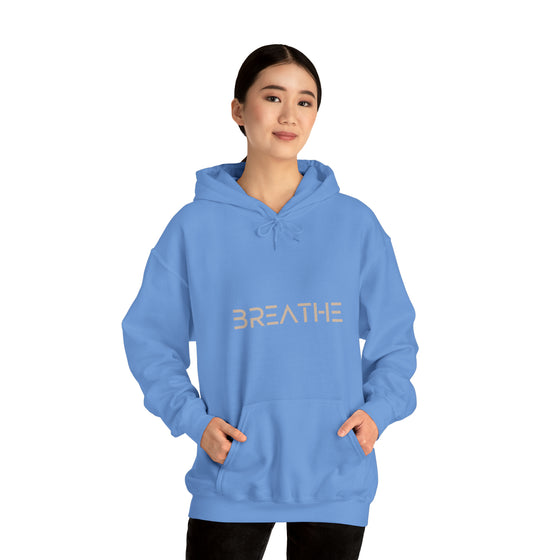 BREATH Relaxation Self Care Meditation Yoga | Unisex Hooded Hoodie Sweatshirt | Embrace Your Vibe