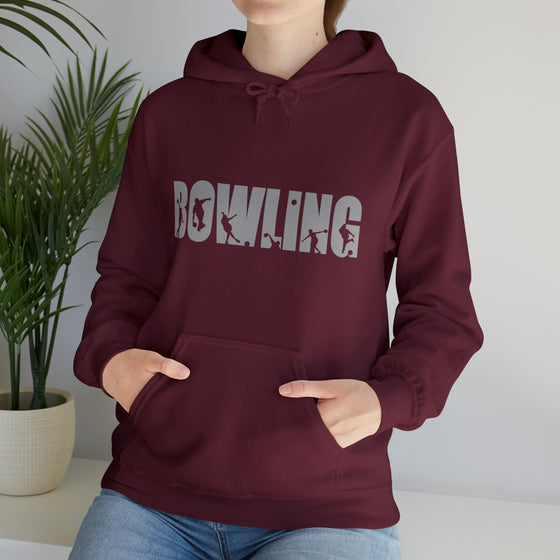 Bowling Silhouette Sport | Unisex Hooded Hoodie Sweatshirt | Embrace Your Vibe