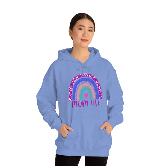 Chill Stitch – Mom Life Rainbow - Unisex Hooded Hoodie Sweatshirt – Embrace Your Vibe