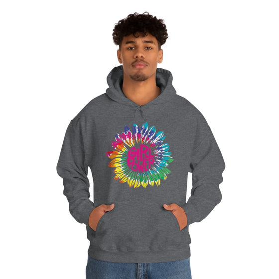 Chill Stitch – Girl Power Tie-Dye - Unisex Hooded Hoodie Sweatshirt – Embrace Your Vibe