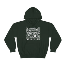  Camping Outdoors Word List | Unisex Hooded Hoodie Sweatshirt  | Chill Stitch Clothing