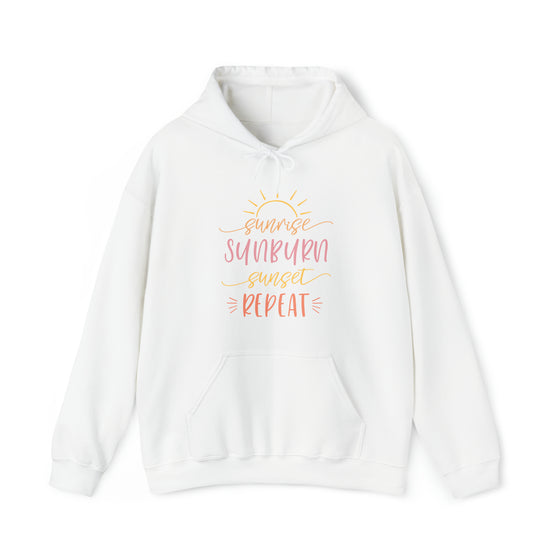 Sunrise Sunburn Sweatshirt | Sunset Beach Life Summer | Unisex Hooded Hoodie Sweatshirt