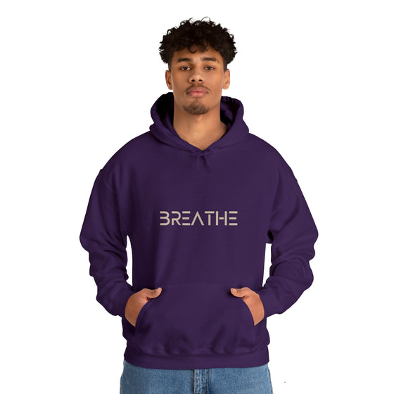 BREATH Relaxation Self Care Meditation Yoga | Unisex Hooded Hoodie Sweatshirt | Embrace Your Vibe