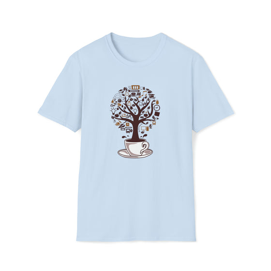 Coffee Tree Life Shirt | Abstract | Minimalist | Modern | Unisex Soft Style Tee T-Shirt | Embrace Your Vibe