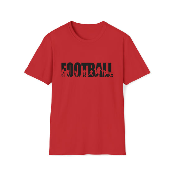 Football Gridiron Shirt | Sporting Name Athlete Silhouettes | Unisex Soft Style T-Shirt