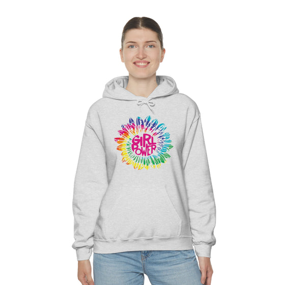 Chill Stitch – Girl Power Tie-Dye - Unisex Hooded Hoodie Sweatshirt – Embrace Your Vibe