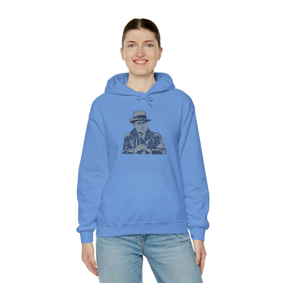 Al Capone | Unisex Hooded Hoodie Sweatshirt | Embrace Your Vibe | Calligram Word Design