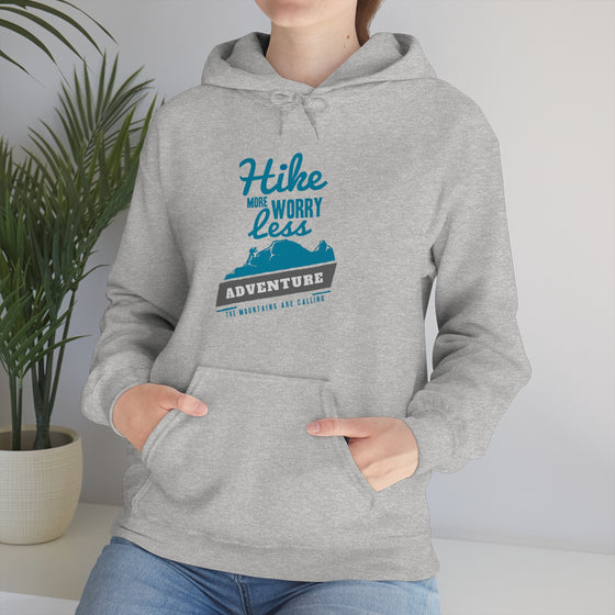 Chill Stitch – Hike More Worry Less - Unisex Hooded Hoodie Sweatshirt – Embrace Your Vibe