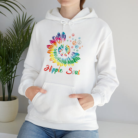 Hippie Sweatshirt | Soul Rainbow Color Wheel Splash | Unisex Hooded Hoodie Sweatshirt