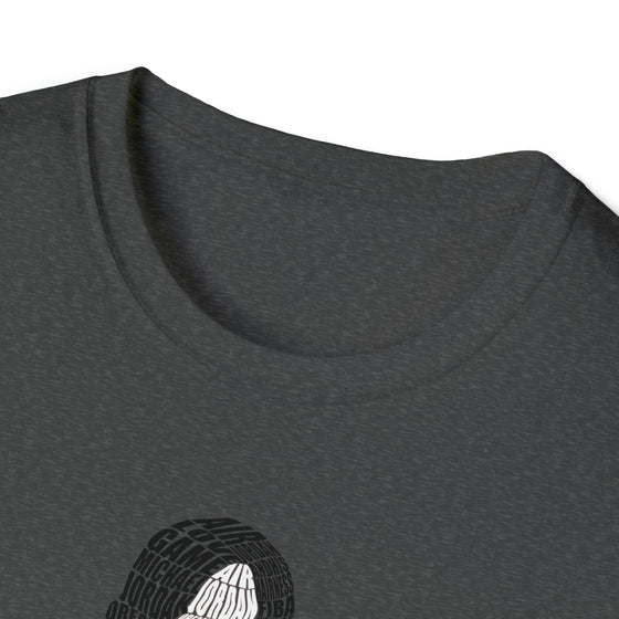 Michael Jordan Basketball |  Unisex Soft Style Tee T-Shirt  | Calligram Word Design