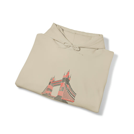 Chill Stitch – Tower Bridge London Deck of Cards | Abstract | Minimalist | Modern - Unisex Hooded Hoodie Sweatshirt – Embrace Your Vibe
