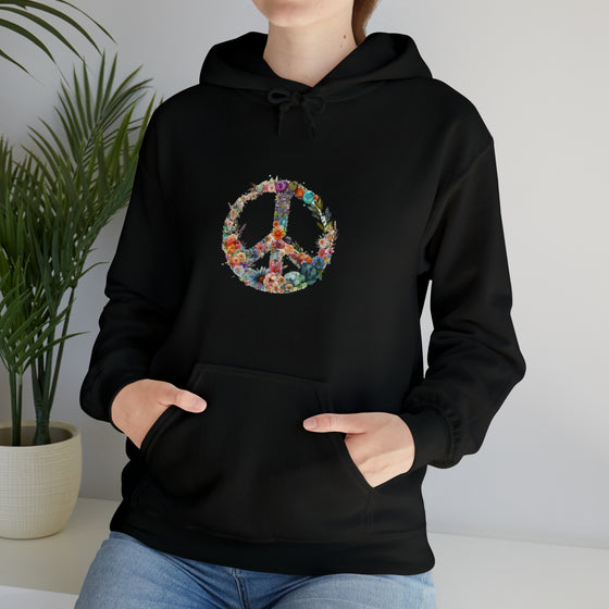 Flower Piece Symbol Sweatshirt | V2 Watercolor | Unisex Hooded Hoodie Sweatshirt