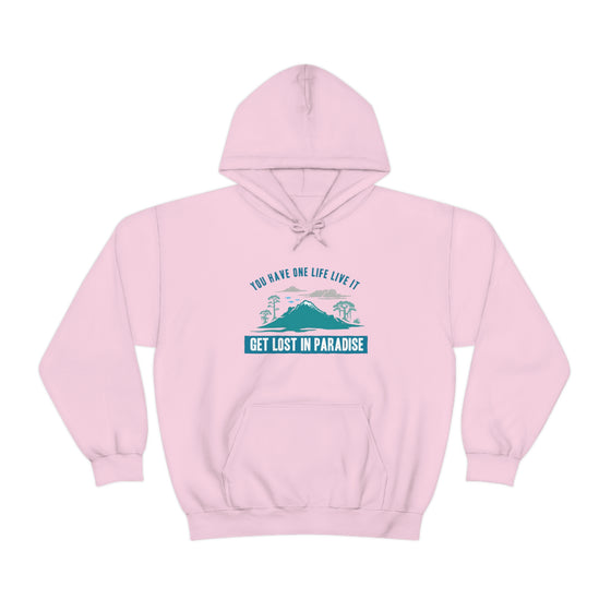 Chill Stitch – Get Lost in Paradise - Unisex Hooded Hoodie Sweatshirt – Embrace Your Vibe