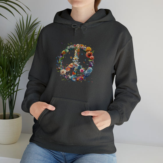 Flower Piece Symbol Sweatshirt | V3 Watercolor | Unisex Hooded Hoodie Sweatshirt