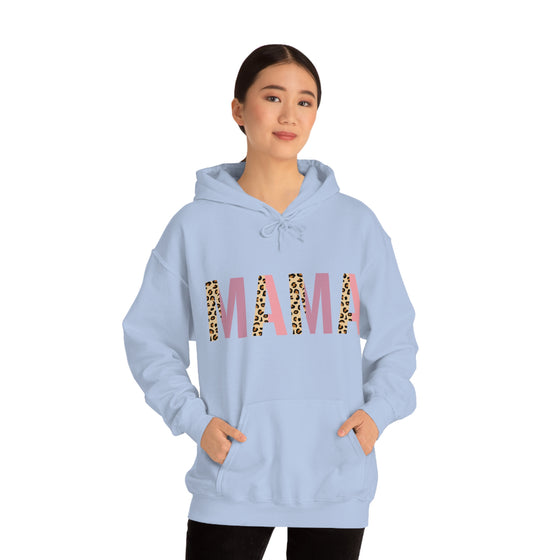 Chill Stitch – Mama Leopard - Unisex Hooded Hoodie Sweatshirt – Embrace Your Vibe