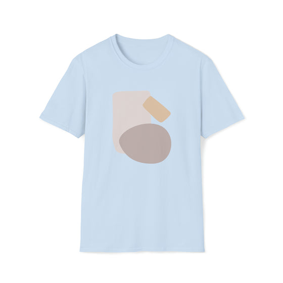 Abstract Blocks Egg Shapes V19 | Unisex Soft Style Tee T-Shirt | Embrace Your Vibe