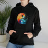 Yoga Sweatshirt | Yin Yang Sign V4 Watercolor | Unisex Hooded Hoodie Sweatshirt