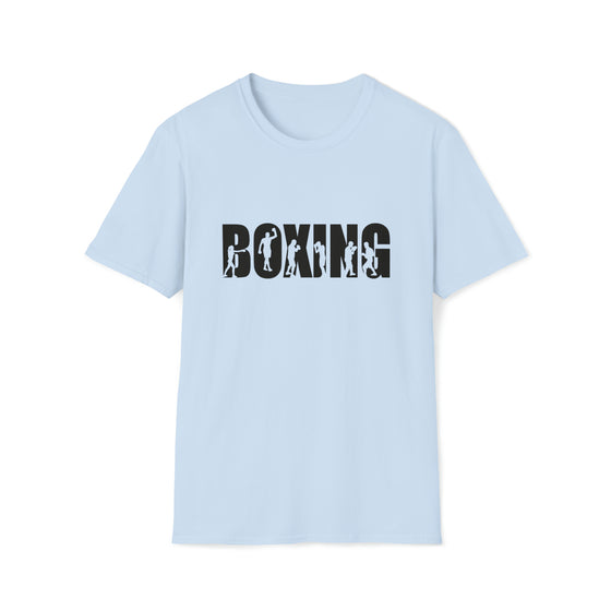 Boxing Sporting Name Athlete Silhouettes | Unisex Soft Style T-Shirt | Embrace Your Vibe