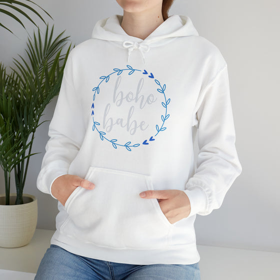 Boho Babe Bohemian Wreath | Unisex Hooded Hoodie Sweatshirt