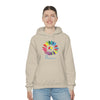 Chill Stitch – Sunflower Rainbow Peace - Unisex Hooded Hoodie Sweatshirt – Embrace Your Vibe