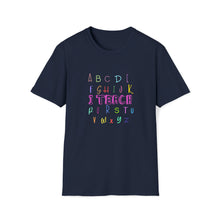  Teacher Shirt | Elementary Teach Letters | Unisex Soft Style Tee T-Shirt