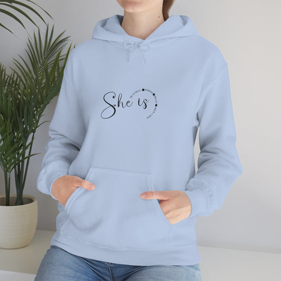 Chill Stitch – She Is Mom - Unisex Hooded Hoodie Sweatshirt – Embrace Your Vibe