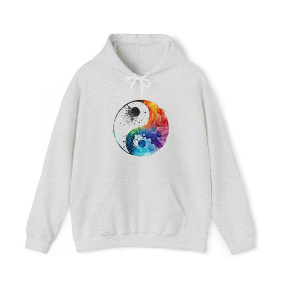 Yoga Hoodie | Yin Yang Sign V1 Watercolor | Unisex Hooded Hoodie Sweatshirt