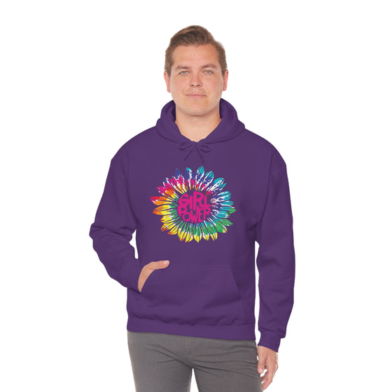 Chill Stitch – Girl Power Tie-Dye - Unisex Hooded Hoodie Sweatshirt – Embrace Your Vibe