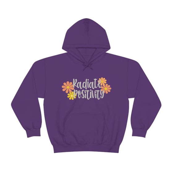 Chill Stitch – Radiate Positivity - Unisex Hooded Hoodie Sweatshirt – Embrace Your Vibe