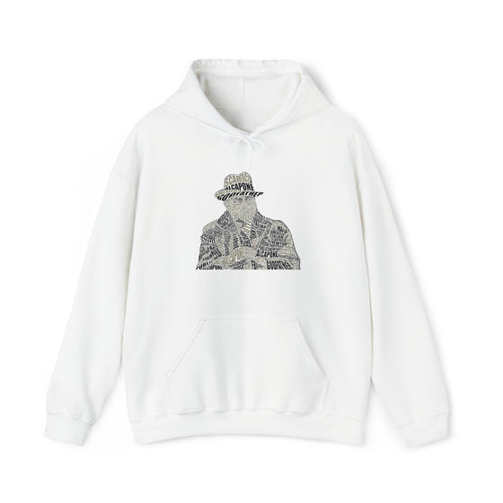 Al Capone | Unisex Hooded Hoodie Sweatshirt | Embrace Your Vibe | Calligram Word Design