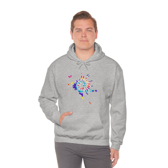 Chill Stitch – Peace Sign Color Splat - Unisex Hooded Hoodie Sweatshirt – Embrace Your Vibe