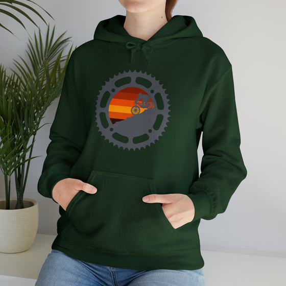 Bike Sweatshirt | MTB Mountain Bike Silhouette | Unisex Hooded Hoodie Sweatshirt